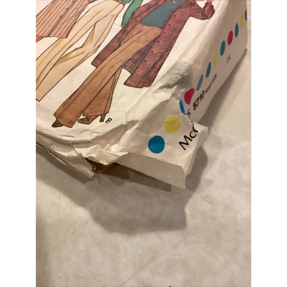 McCalls 5710 70s Dress Top Jacket Coat Pants Career Cut Sz 14 Complete - Picture 9 of 12